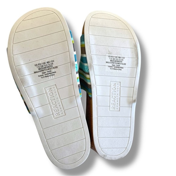 Kenneth Cole Reaction Maila Stretch Aqua Multi Wedge Slide - Picture 6 of 7